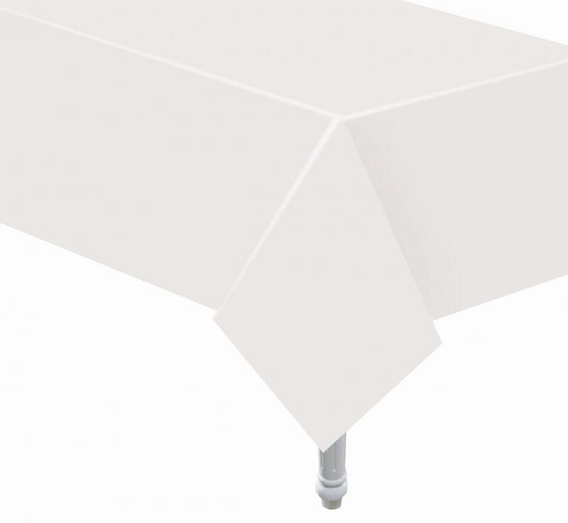 Baltos spalvos popierinė staltiesė, 132x183 cm